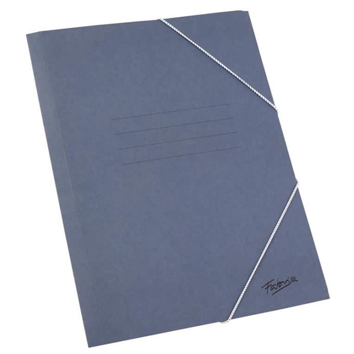 Carpeta carton fabrisa azul 4º goma solapa (15840)