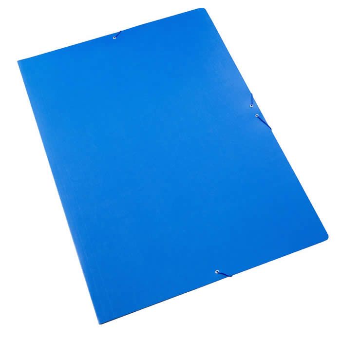 Carpeta fabrisa a3 gomas cartón gofrado sin solapa azul (15857) 0