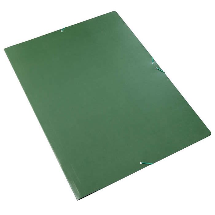 Carpeta fabrisa a2 gomas cartón gofrado sin solapa verde (15870) 0