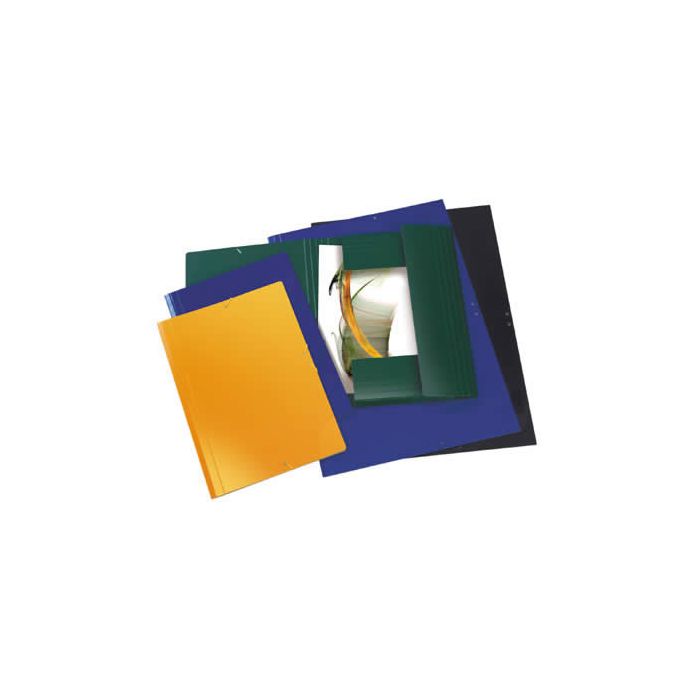 Carpeta fabrisa a2 gomas cartón gofrado sin solapa negro (15871)