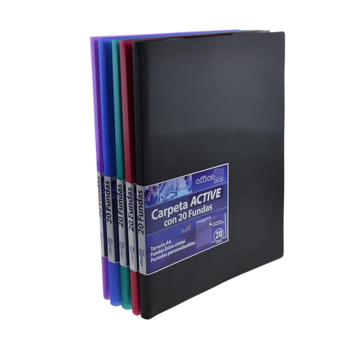Carpeta o. box 40 fundas a4 portada personalizada col. surt. (19415) 0 Carpeta o. box 40 fundas a4 portada personalizada col. surt. (19415) 0