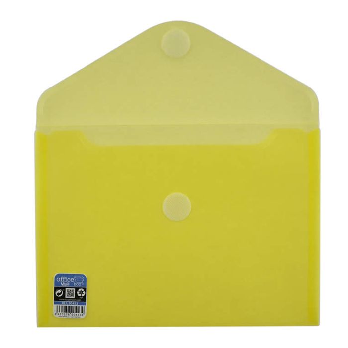 Sobre o. box plástico apaisado 252x180 mm. apertura superior v-lock amarillo (90453) 0