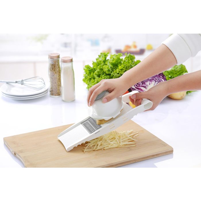 Quttin Mandolina 5 Funciones 28.6 cm Largo x 7.8 cm Ancho x 12.1 cm Alto (12 Unidades)