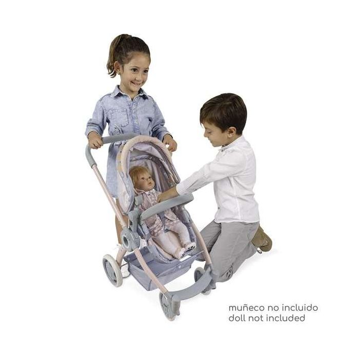 Coche de muñeca 3x1 plegable coco con mochila para muñecas de hasta 48 cm 41x62x70 cm 4 Coche de muñeca 3x1 plegable coco con mochila para muñecas de hasta 48 cm 41x62x70 cm 4