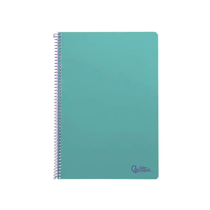 Liderpapel Cuaderno Espiral Smart A4 Tapa Blanda 80 Hojas 75gr Cuadro 4mm con Margen Color Turquesa 1