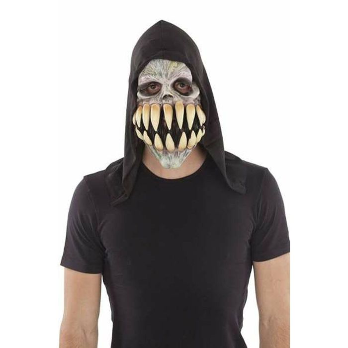 Skull latex mask with hood one size Skull latex mask with hood one size