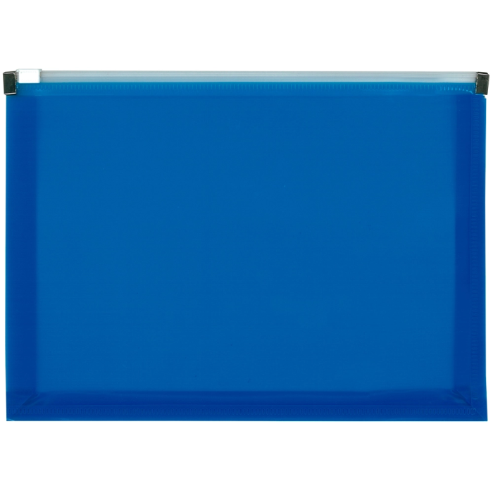 Liderpapel Carpeta Dossier A5 con Cierre de Cremallera, Polipropileno Azul, 180 micras 1