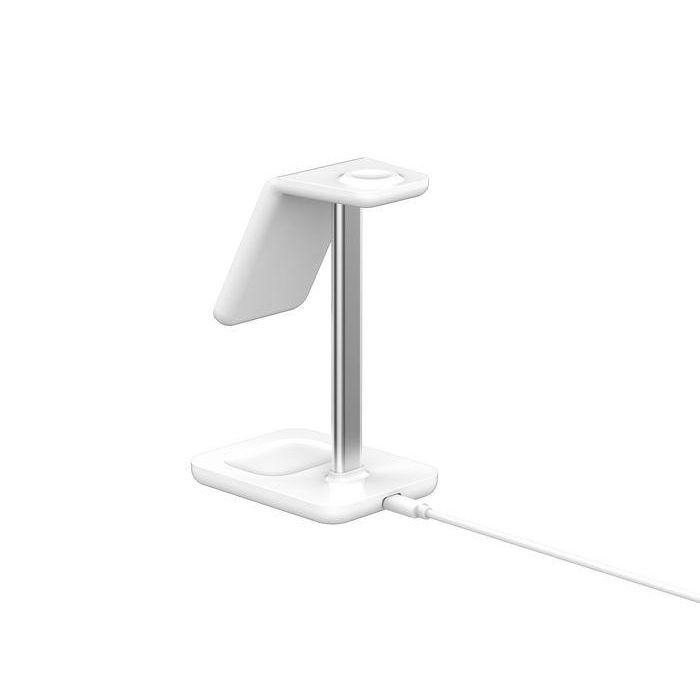 eSTUFF Cargador Inalámbrico Magnético 3 en 1 QI2 para iPhone 12-16, Apple Watch, AirPods y Android QI2 con Carga Rápida 3