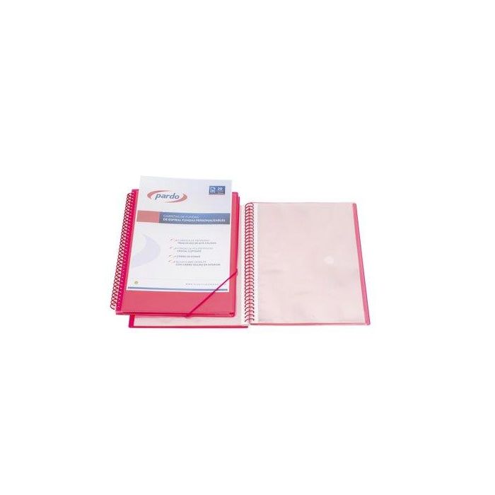 Carpeta Fundas (Tarifario) Pardo Studio Style Espiral Pp A4 40 F. Rosa