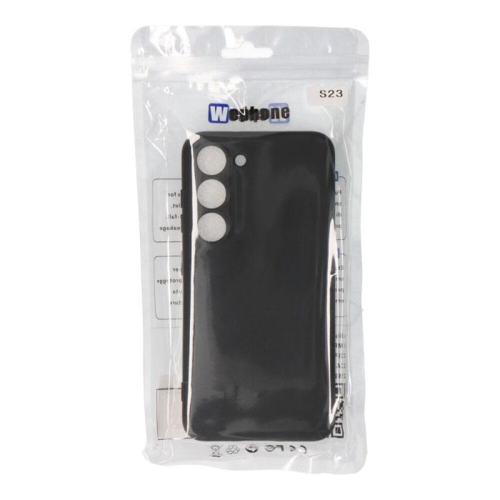 Carcasa negra de plástico soft touch para samsung s23 2