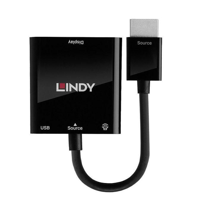 Lindy Convertidor HDMI a VGA con Audio 1080p Full HD para PC, Portátil y Proyectores, No Requiere Alimentación Externa 1