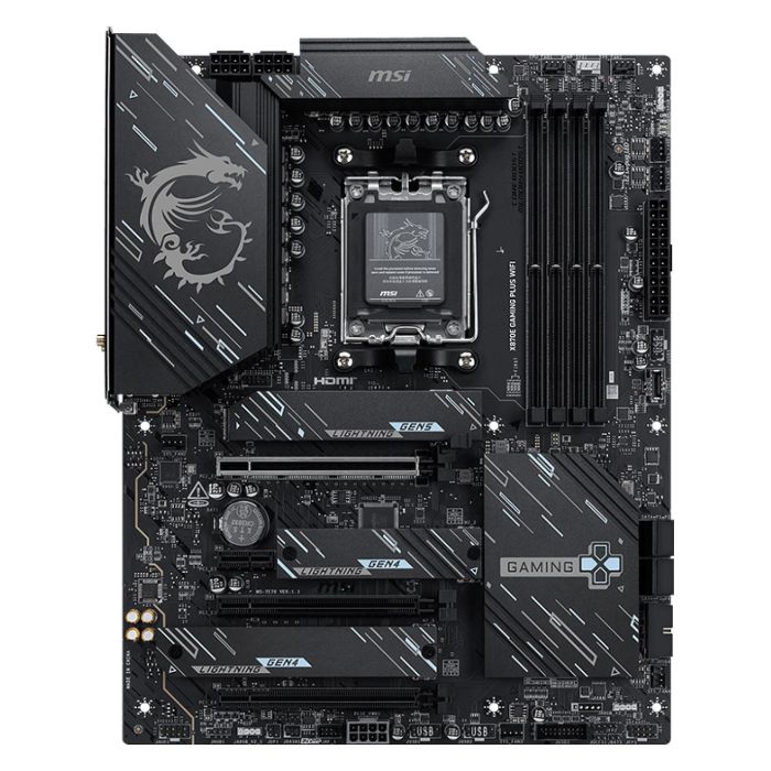 MSI X870E GAMING PLUS WiFi Placa Base AMD X870E Zócalo AM5 ATX DDR5 Wi-Fi 7 1