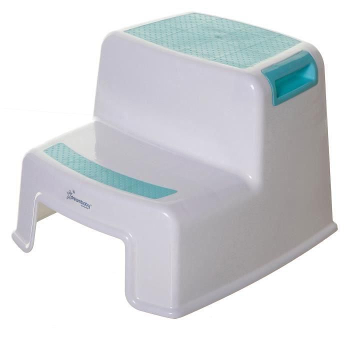 Taburete con escalera - DREAMBABY - 2 UP - Antideslizante y texturizado - Hasta 80 kg para niños y adultos - Aqua 1 Taburete con escalera - DREAMBABY - 2 UP - Antideslizante y texturizado - Hasta 80 kg para niños y adultos - Aqua 1