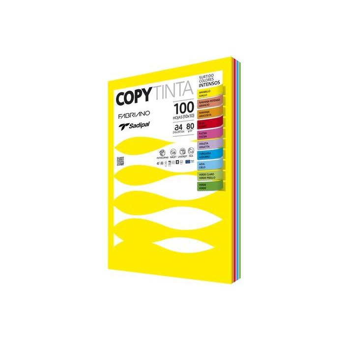 Sadipal Papel Copytinta A4 80 gr Inkjet-Láser Paquete 100H Colores Surtidos Intensos
