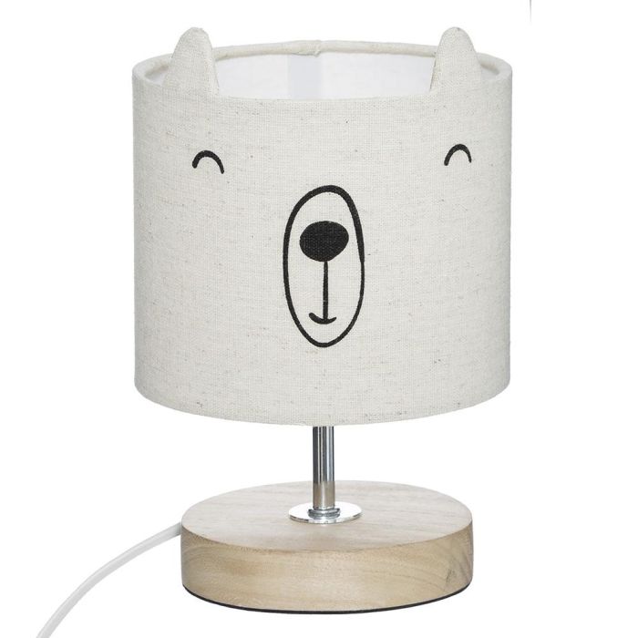 Atmosphera Lámpara de mesa infantil 'Bear' E14, pantalla Ø15x13.1cm, altura total 23cm, bombilla no incluida