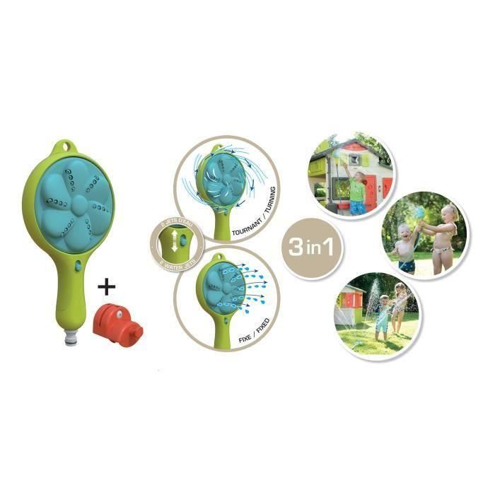 Smoby Ducha de Mano 3 en 1 para Suelo, Colgar y Sujetar con Conexión Gardena y Ajuste de Flujo 1