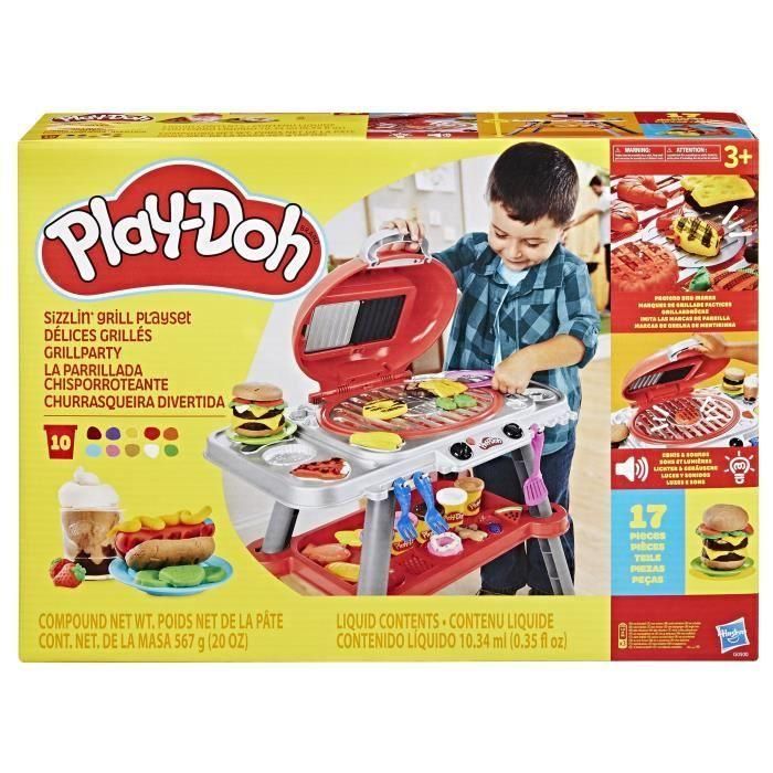PlayDoh HASG05005L0 Plastilina Grilled Delights con Luces y Sonidos, 17 Accesorios, Manualidades para niños de 3+ años 0 PlayDoh HASG05005L0 Plastilina Grilled Delights con Luces y Sonidos, 17 Accesorios, Manualidades para niños de 3+ años 0