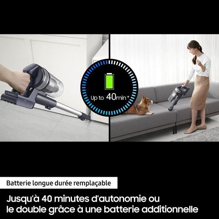 SAMSUNG VS15A6031R4 - Aspirador de barra 150 AW - Aspiración multiciclónica JET 60 - Filtración HEPA - Autonomía 40min 4 SAMSUNG VS15A6031R4 - Aspirador de barra 150 AW - Aspiración multiciclónica JET 60 - Filtración HEPA - Autonomía 40min 4