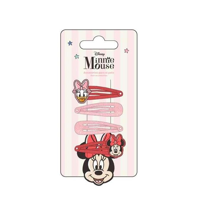 Accesorios pelo clips 4 piezas minnie 6.5 x 12.5 x 0.1 cm