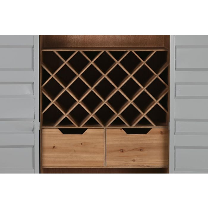 DKD Home Decor Botellero Vintage Gris Metal y MDF 41 x 157.5 x 76.5 cm 7