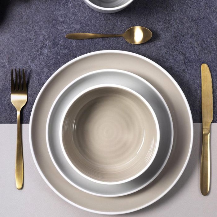 Home Deco Factory Lounge Cubertería 16 Piezas Acero Inoxidable Color Dorado 2