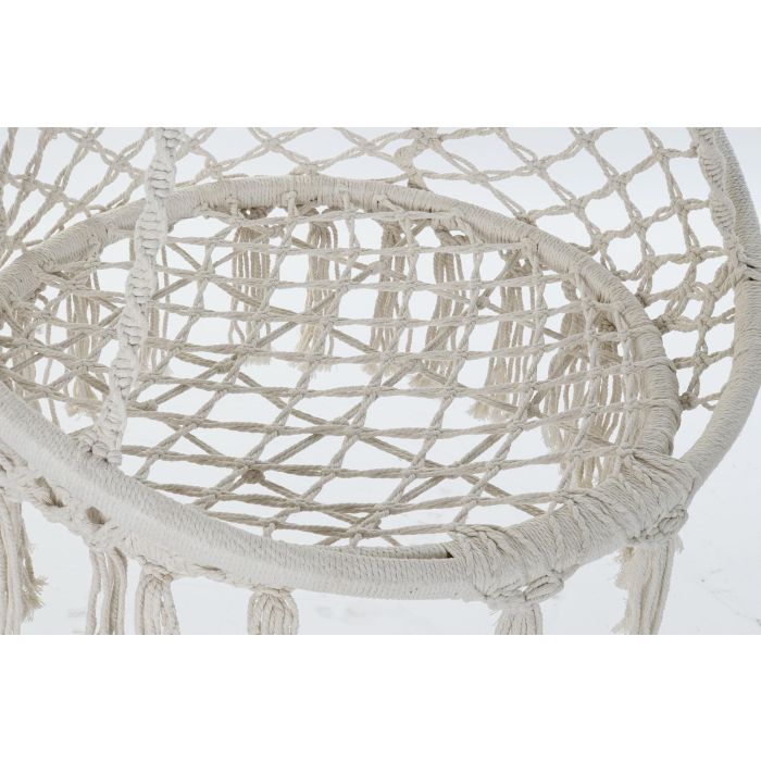 DKD Home Decor Silla Colgante para Terraza y Jardín, Crudo, 63 x 120 x 80 cm 1