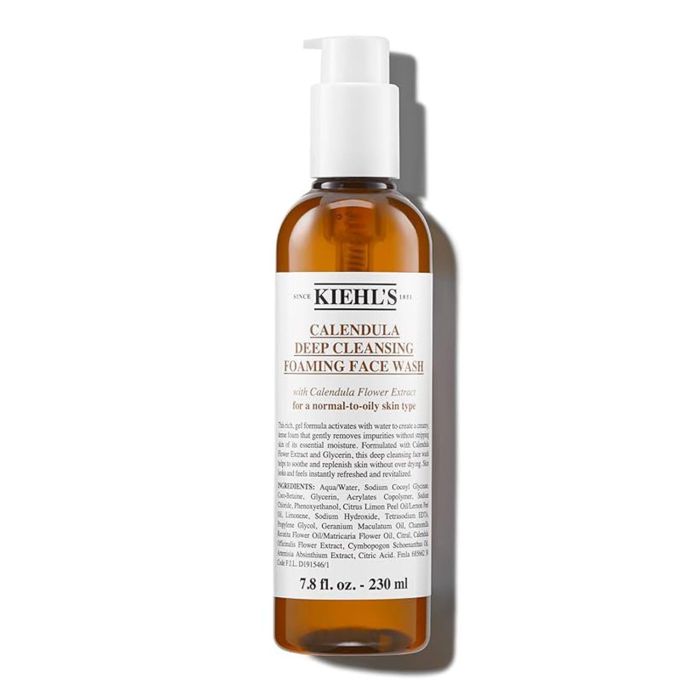 Kiehls Calendula deep cleansing foaming face wash para pieles normales a grasientas 230 ml