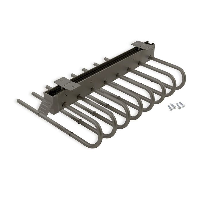 Emuca Pantalonero extraíble, Derecha, Acero y Plástico, Pintado aluminio