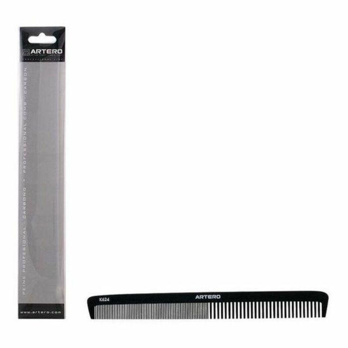 Artero #219 Peine de Carbono Antiestático con Puntas Redondeadas para Corte de Cabello Profesional 1 unidad