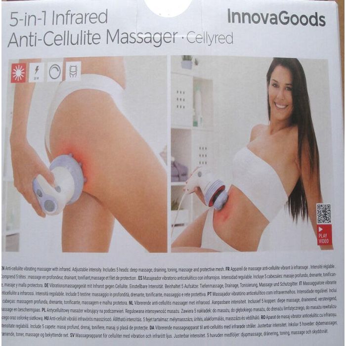 Masajeador Anticelulítico Vibratorio con Infrarrojos 5 en 1 Cellyred InnovaGoods 12 Masajeador Anticelulítico Vibratorio con Infrarrojos 5 en 1 Cellyred InnovaGoods 12