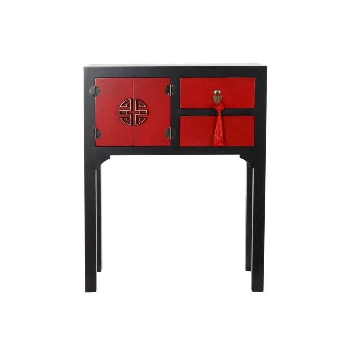 Consola Oriental DKD Home Decor Rojo Negro 27 x 83 x 63 cm 2