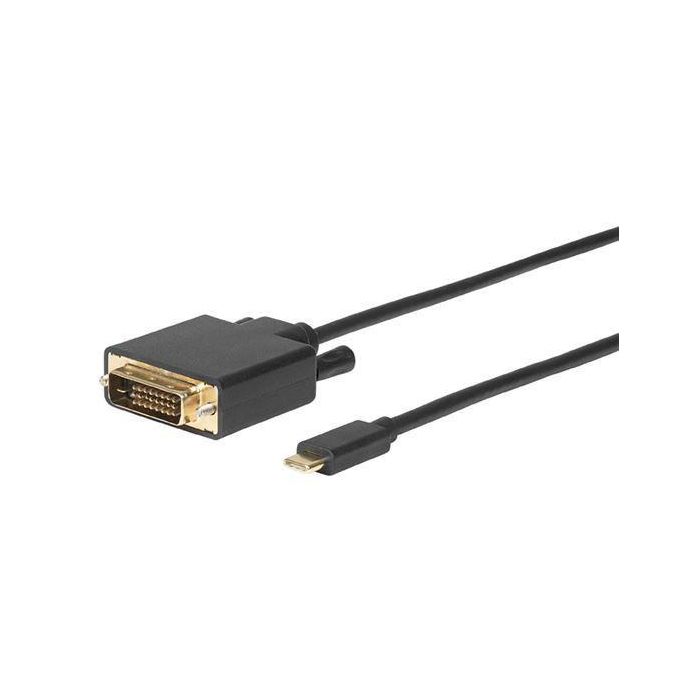MicroConnect Cable USB-C a DVI-D (24+1) Dual-Link 1.8m para Monitor/TV/Proyector - Conecta tu portátil
