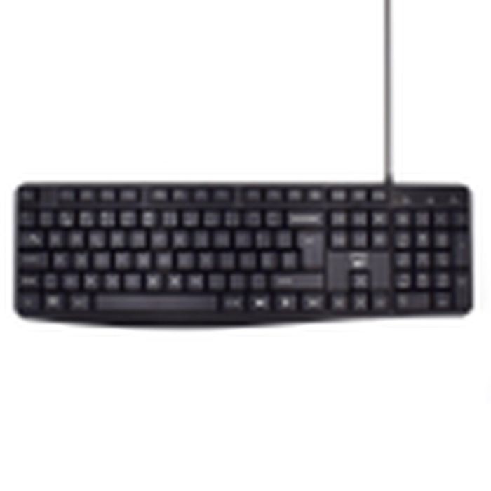 Ewent EW3002 Teclado de Oficina USB Alámbrico QWERTY Portugués Completo 100% con Teclado Numérico, Membrana, Altura Ajustable, Teclas Windows, Negro 1