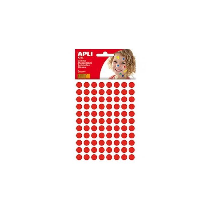 Apli Gomets Redondos 10,5 mm Blister 6 Hojas Rojo Apli Gomets Redondos 10,5 mm Blister 6 Hojas Rojo