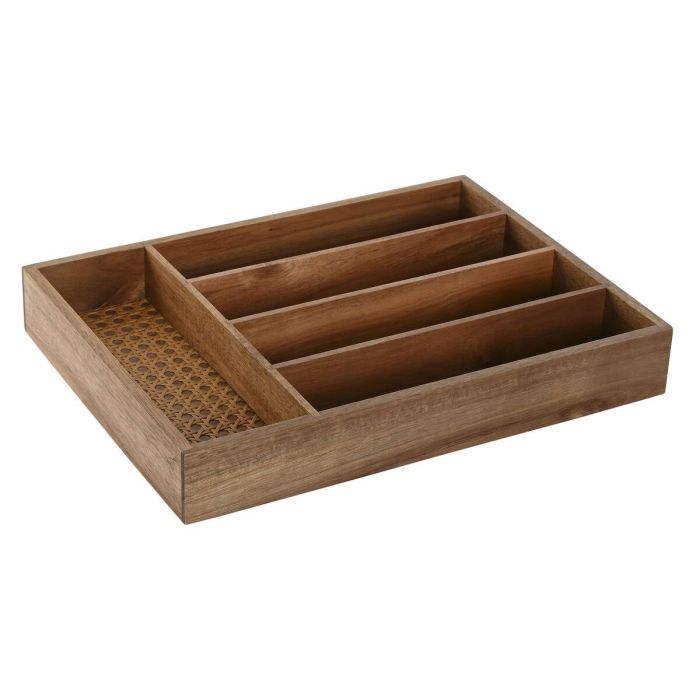 Cubertero Basicos DKD Home Decor Natural 25.5 x 5 x 34.5 cm 4