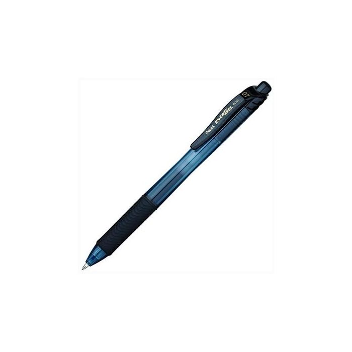 Pentel bolígrafo energel retráctil punta 0.7mm negro -12u-