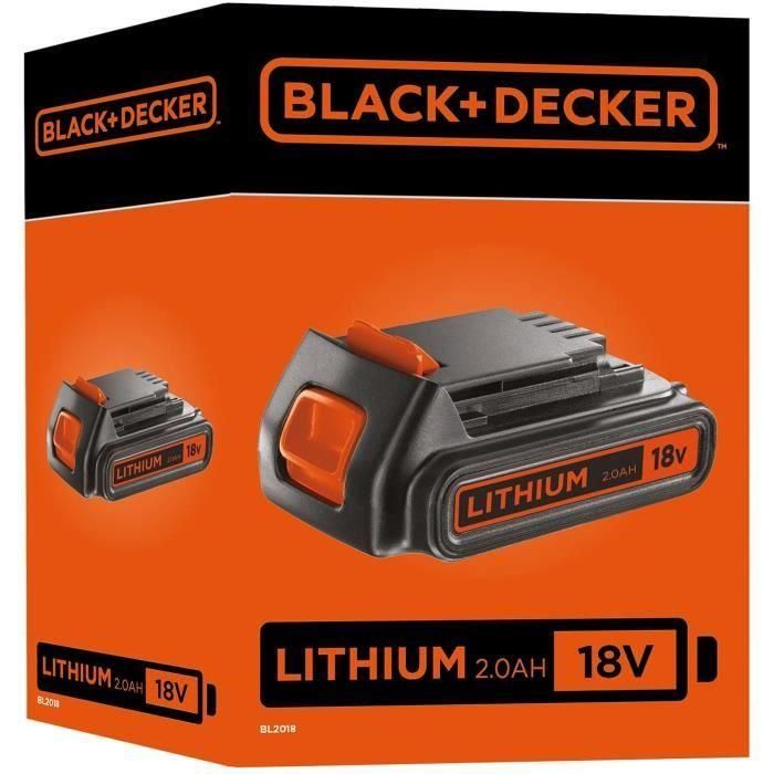 Litio de 18 V Black+Decker Battery 2.0 AH - BL2018 -XJ 2