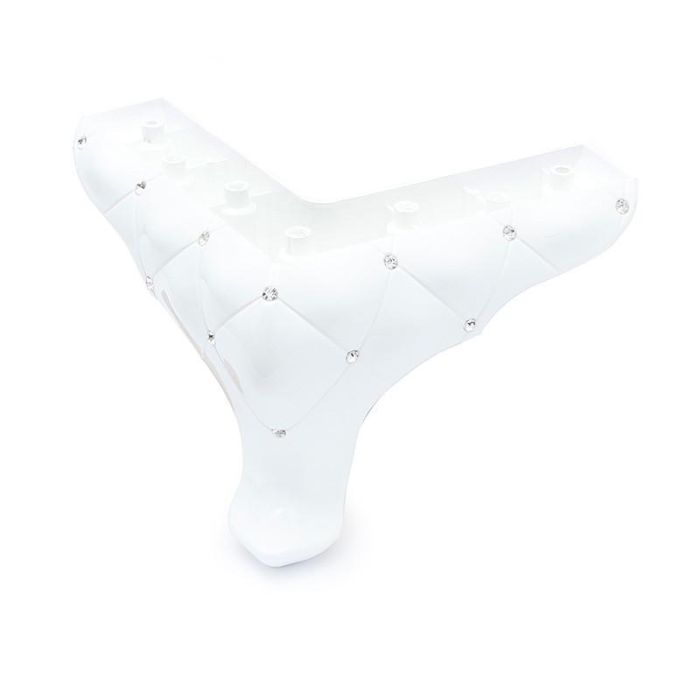 Q&Q 180X180X135 Pata de Plástico Okaliptus Joya H135 | Recambio y Soporte para Sofá y Mueble | Altura 135mm | Acabado Blanco