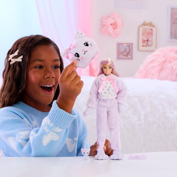 Barbie Muñeca Cutie Reveal Osos Amorosos Gatito Lila JJP64 con 10 Sorpresas para Niñas +3 Años 6 Barbie Muñeca Cutie Reveal Osos Amorosos Gatito Lila JJP64 con 10 Sorpresas para Niñas +3 Años 6