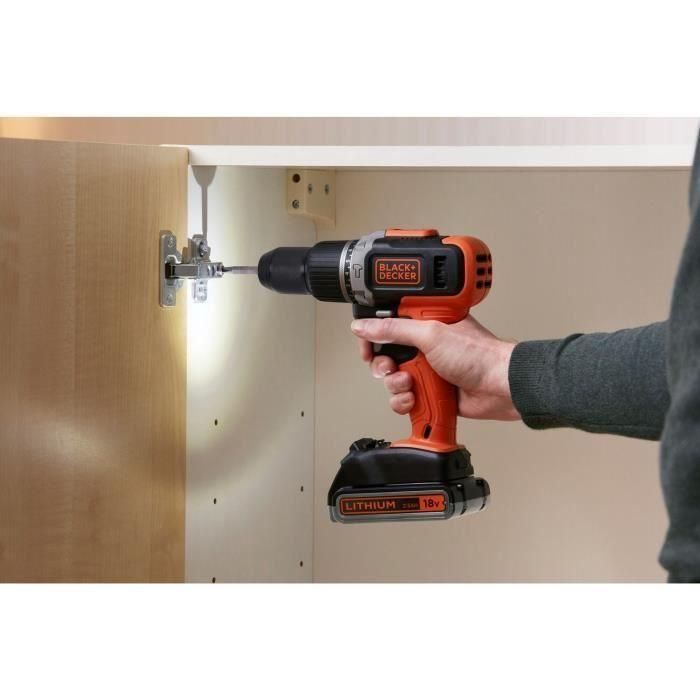 Taladro de impacto inalámbrico - BLACK & DECKER - BCD003ME2SA-QW - 18 V - 1 batería de 4 Ah + 1 batería de 2,5 Ah 4