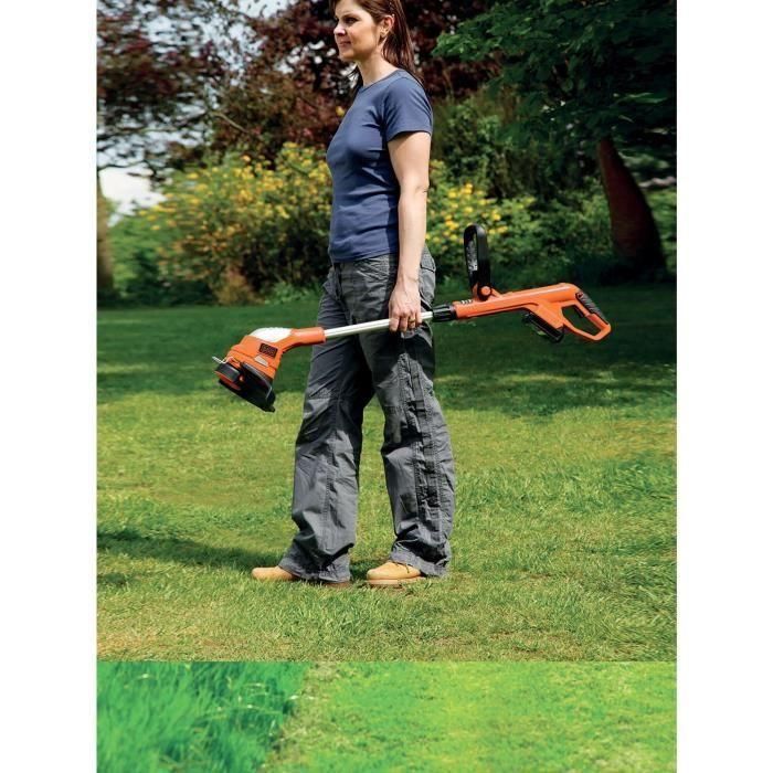 Black+Decker -Bordure Cut 23 cm 18 V 2 AH - GLC1823L20 -QW - Cabeza de giro 180 ° 1