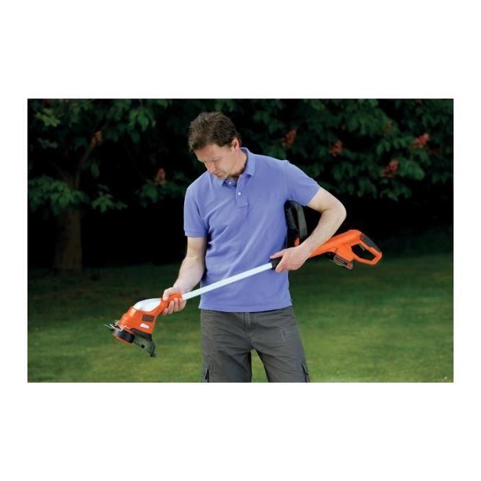 Black+Decker -Bordure Cut 23 cm 18 V 2 AH - GLC1823L20 -QW - Cabeza de giro 180 ° 2