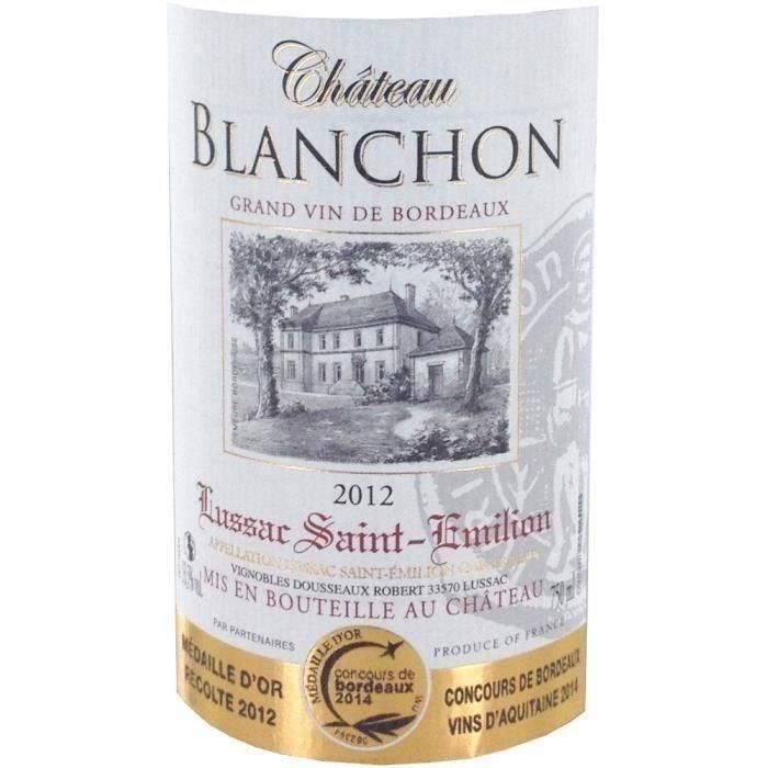 Château Blanchon 2012 Lussac Saint Emilion - Vino de Burdeos 1