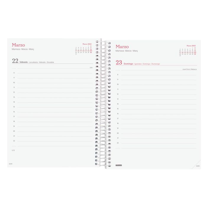 Finocam Agenda Anual Design Collection Espiral E10-155x212 mm 1Dp Ahora 2025 4