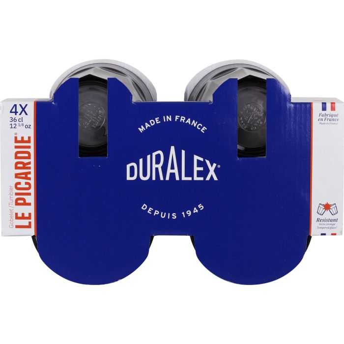 Duralex Set 4 Vasos Gris 360 cc Colección Picardie (8 Cajas) 3