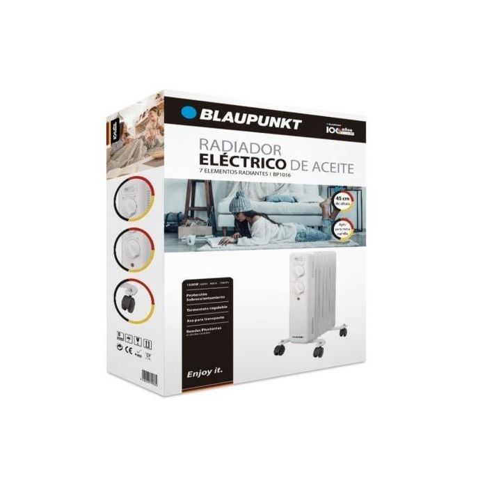 Radiador de Aceite Blaupunkt BP1016/ 1500W/ 7 Elementos Caloríficos 1