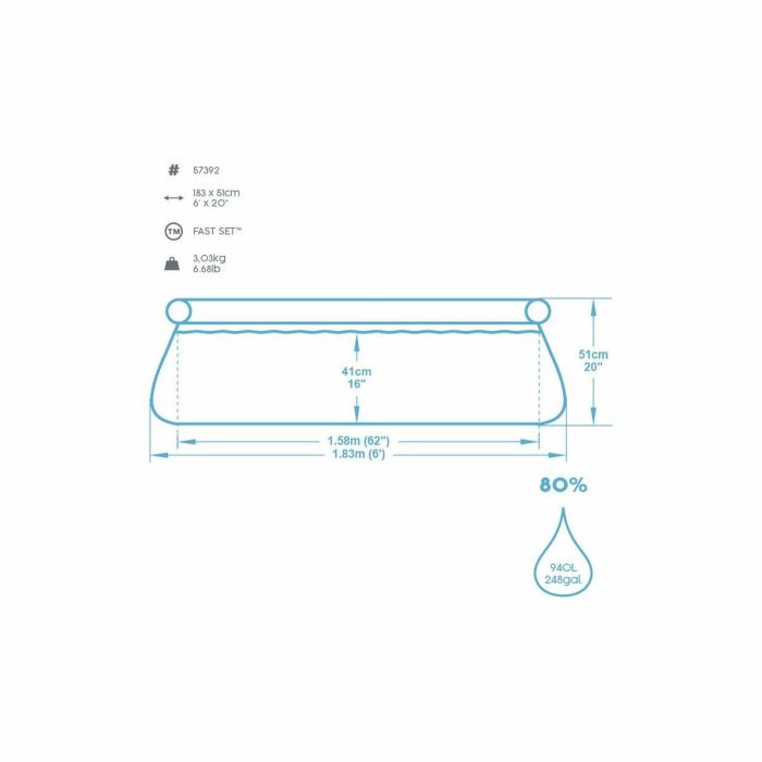 Bestway Piscina Hinchable Adulto Aro 183x51 cm Jardin 57392 3 Bestway Piscina Hinchable Adulto Aro 183x51 cm Jardin 57392 3