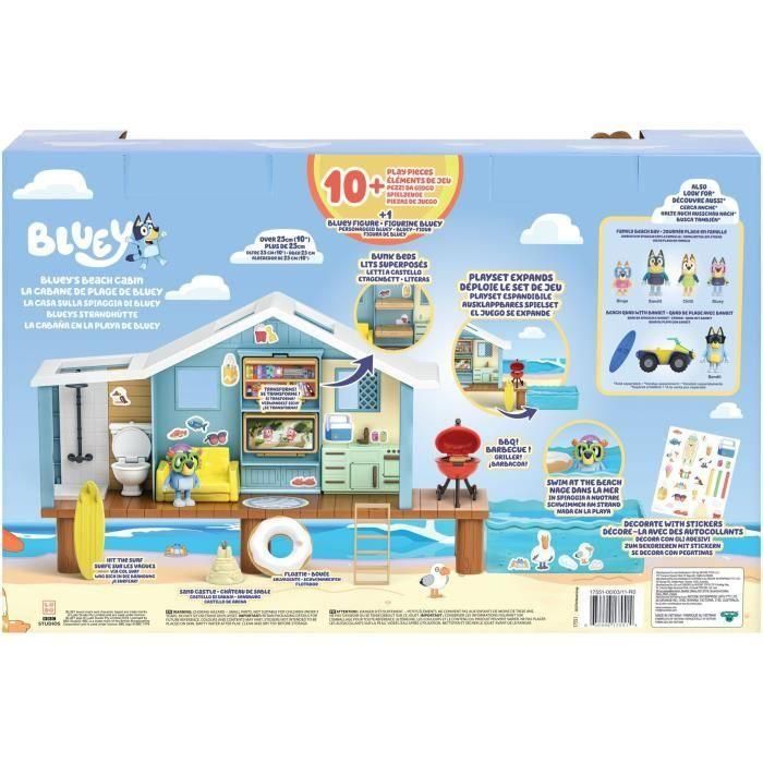 Bluey's Beach Hut - BLUEY - Playset con figura exclusiva y más de 10 accesorios 1