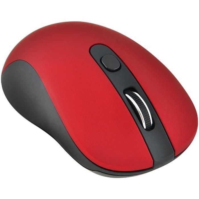 Ratón Bluestork M-WL-OFF60-RED Negro/Rojo 1