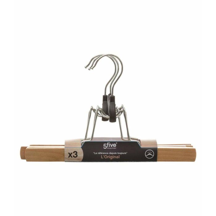 Percha para Pantalones 5five Simply Smart Marrón Natural Madera 25 x 16,3 cm Pantalones 1